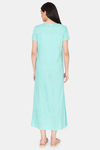 Coucou Maternity Woven Full Length Nightdress With Front Zipper And Discreet Feeding - Green Ash — thumbnail 3